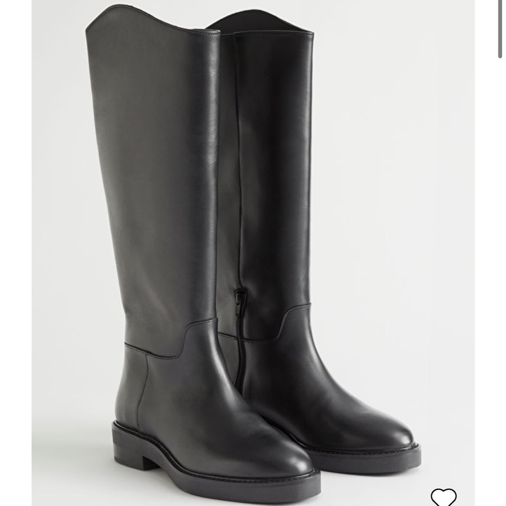 Black Leather Riding Boots